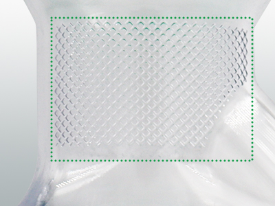 瓶頸處圓弧設(shè)計及磨砂工藝處理，輕松抓握