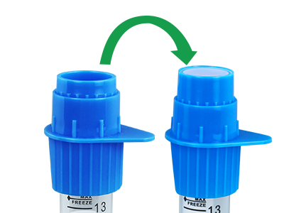 分體式設(shè)計，上杯可倒置收 集殘留細胞，有效降低樣本 損失