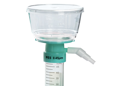 50mm直徑膜，外置抽真空接口，可直接過濾至50mL離心管中，減少不必要的移液步驟